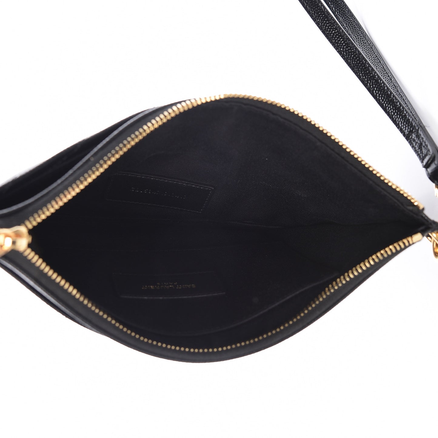 Grain De Poudre Chevron Monogram Bill Pouch Black