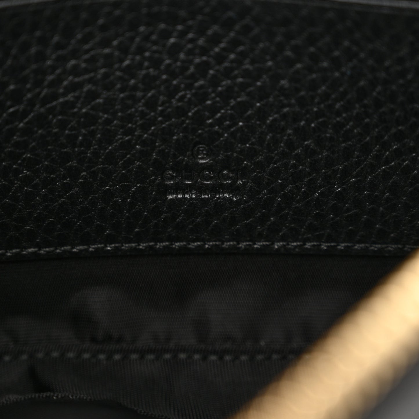 Dollar Calfskin Super Mini GG Marmont Chain Shoulder Bag Black
