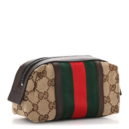 Gucci Monogram Web Small Cosmetic Case Dark Brown 3 of 9