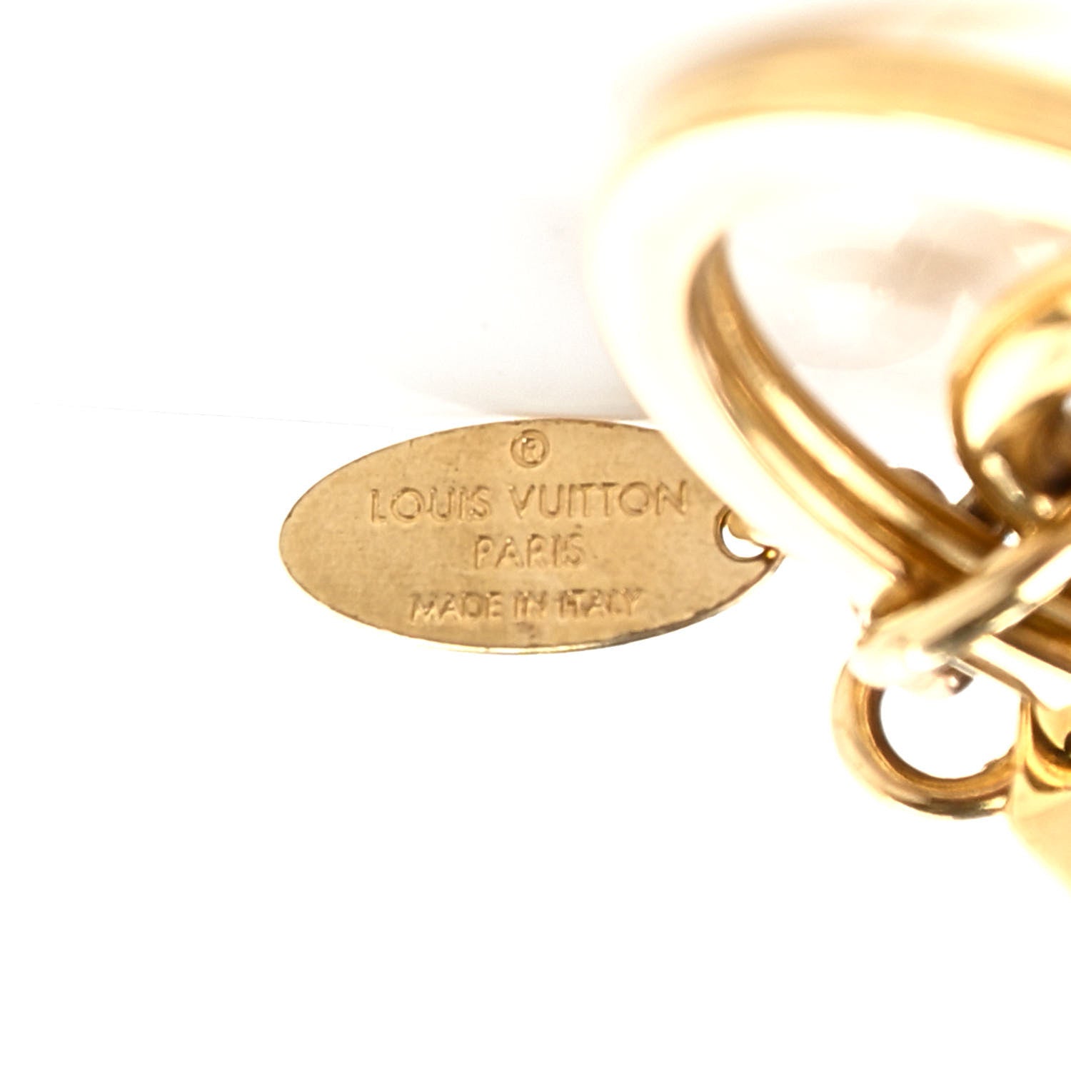 Louis Vuitton LV Facettes Bag Charm Key Holder Gold 3 of 6
