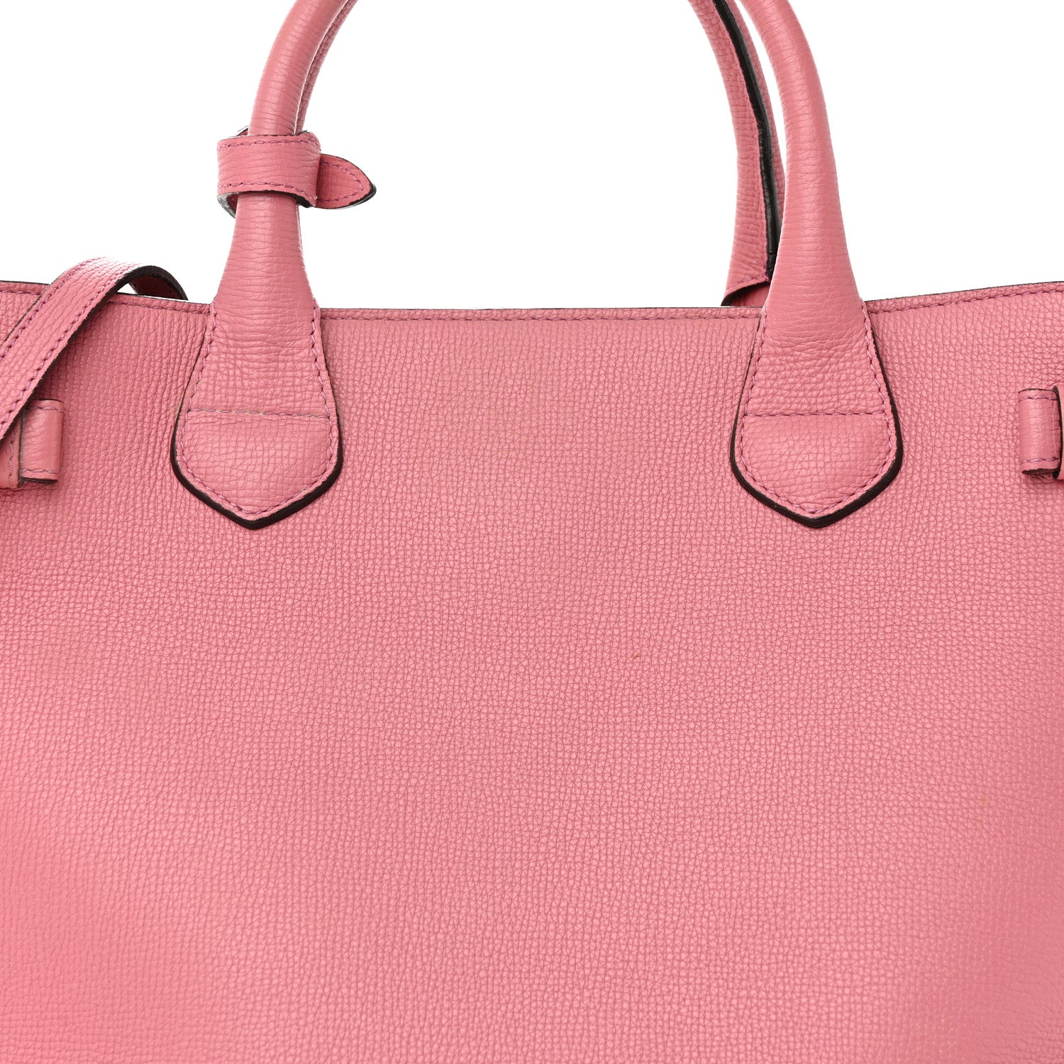 Burberry Grainy Calfskin House Check Medium Banner Tote Mauve Pink 8 of 18