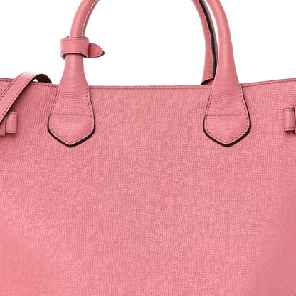 Burberry Grainy Calfskin House Check Medium Banner Tote Mauve Pink 8 of 18