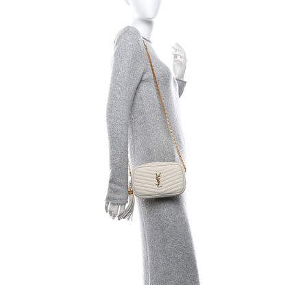 Saint Laurent Grain De Poudre Matelasse Monogram Mini Lou Camera Bag Crema Soft 2 of 9