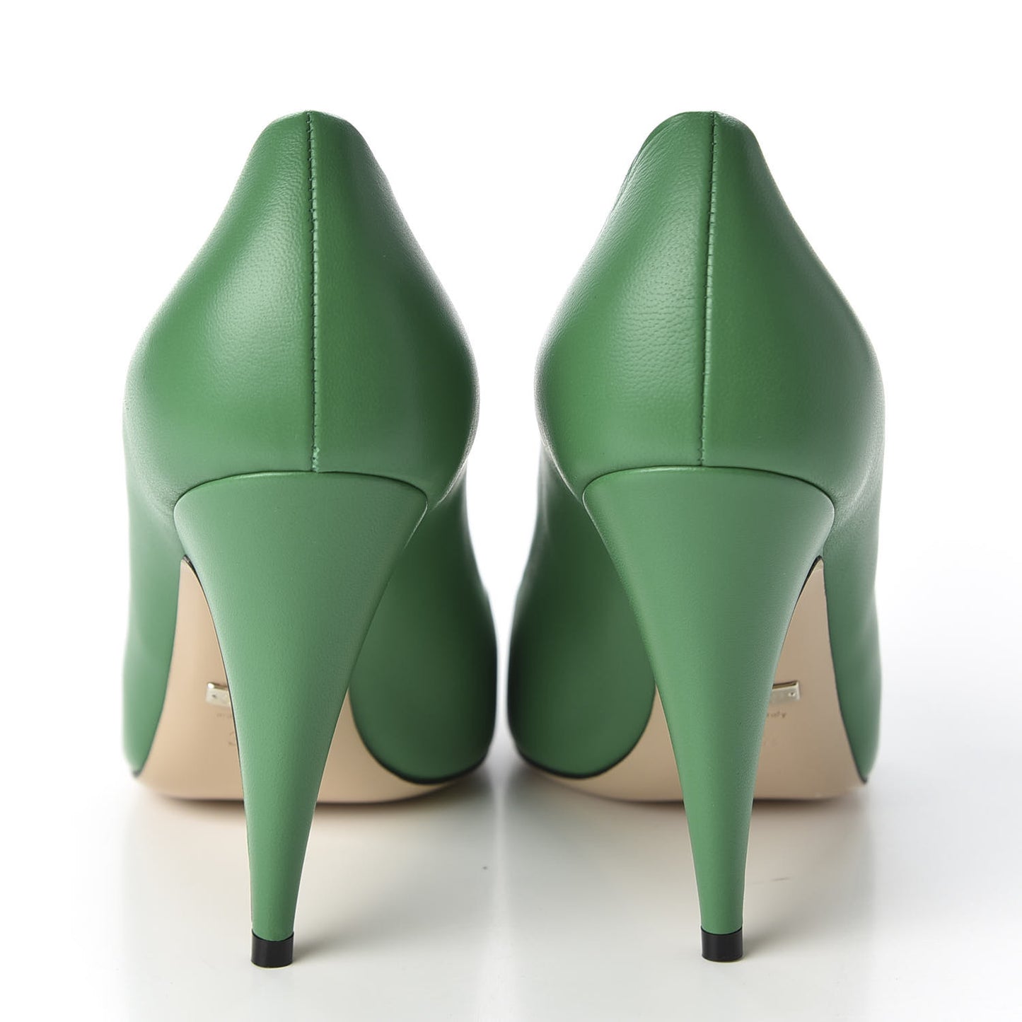 Nappa Bow High Heel Pumps 38.5 New Shamarock