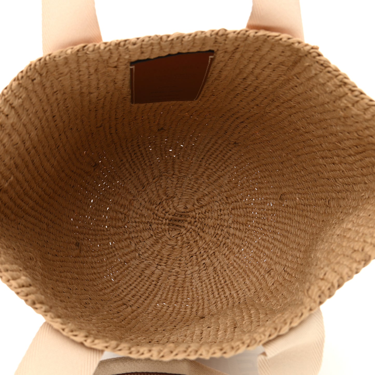 Raffia Large Woody Tote White