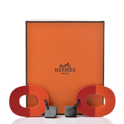 Hermes Buffalo Horn Isthme Earrings 5 of 5
