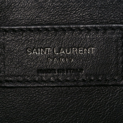 Saint Laurent Crinkled Calfskin Matelasse Monogram Baby Niki Chain Satchel Platinum 7 of 11