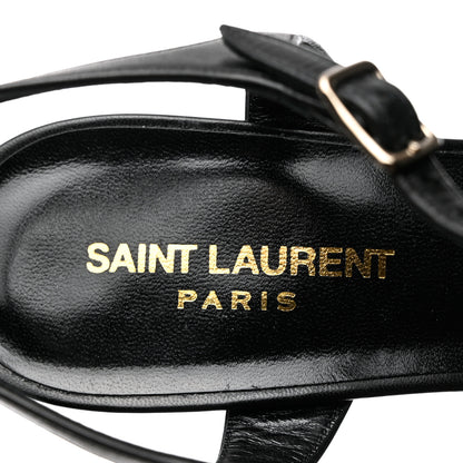 Saint Laurent Goatskin Candy 80 Platform Sandals 39.5 Black 7 of 9