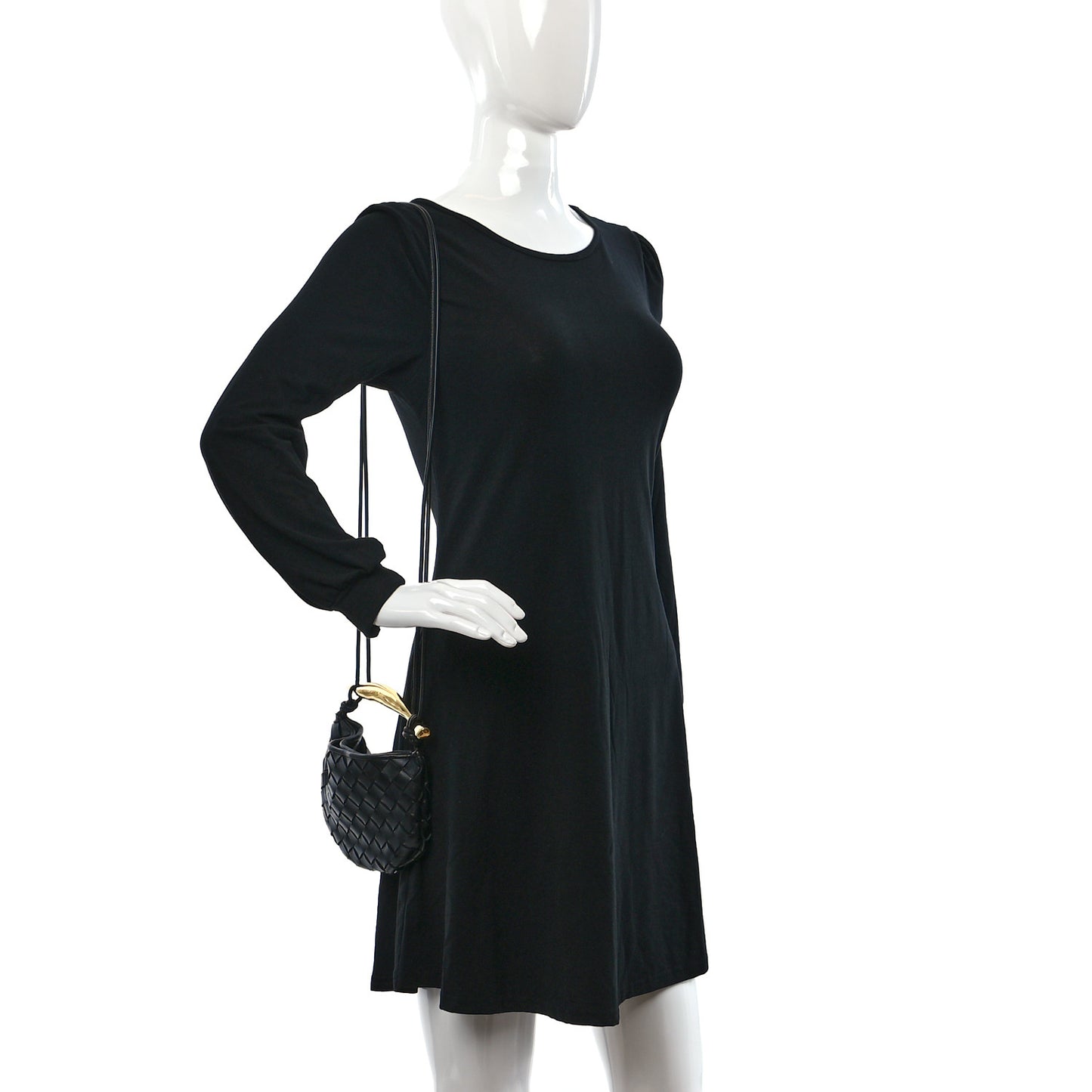 Nappa Intrecciato Mini Sardine Bag Black
