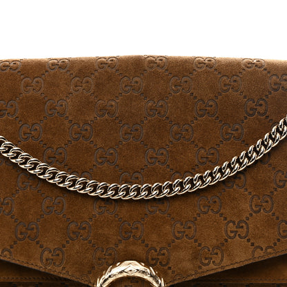 Gucci Suede GG Debossed Large Dionysus Shoulder Bag Brown 7 of 9