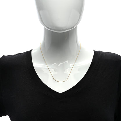 Tiffany 18K Yellow Gold Small T Smile Pendant Necklace 2 of 4
