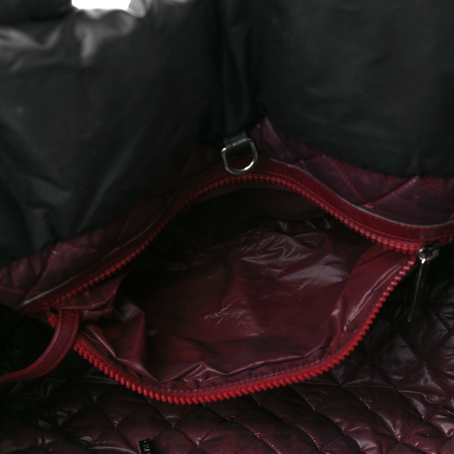 Lambskin Quilted Medium Coco Cocoon Reversible Tote Black