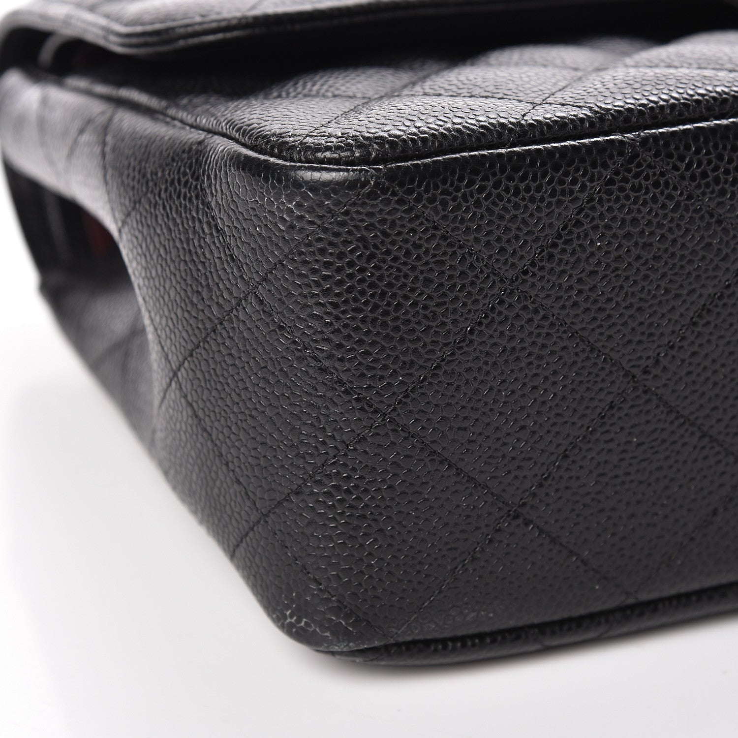 Chanel Caviar Quilted Jumbo Double Flap Black 5 of 10