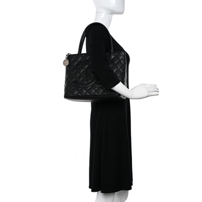 Chanel Caviar Quilted Medallion Tote Black 2 of 13