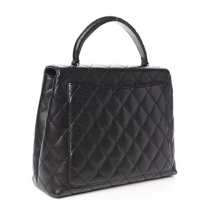 Chanel Caviar Quilted Jumbo Kelly Flap Black 3 of 12
