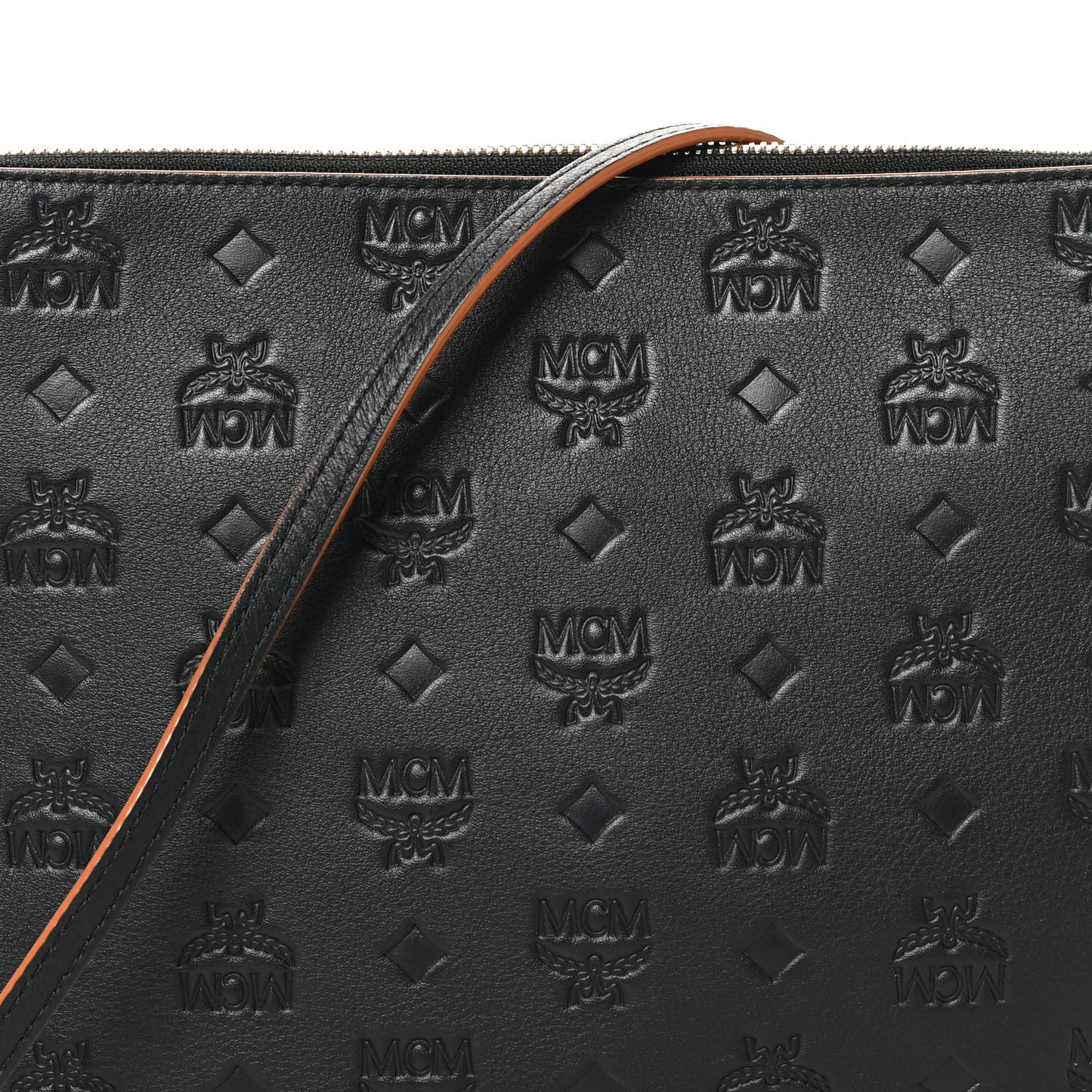 Calfskin Ottomar Monogram Medium Crossbody Pouch Black