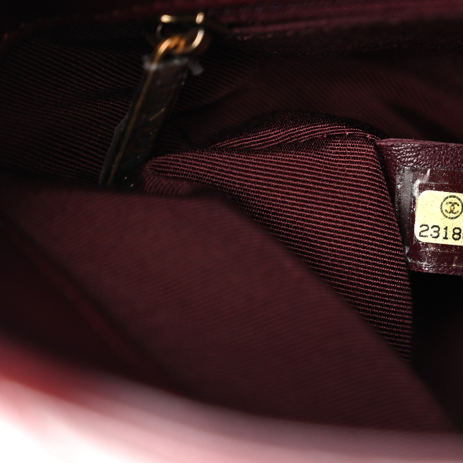 Chanel Glazed Calfskin Quilted Small Gold Bar Tote Red 8 of 11