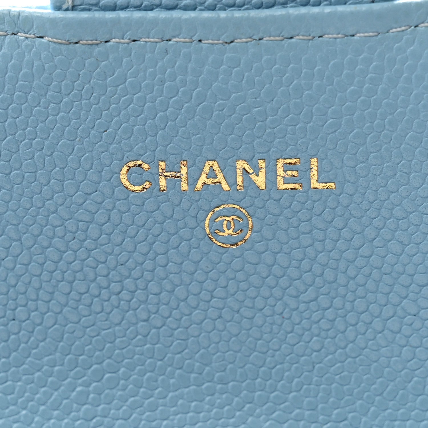 Chanel Caviar Quilted Large Gusset Flap Wallet Light Blue 6 of 10