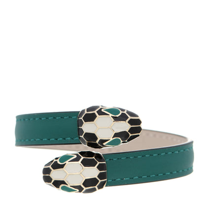 Bulgari Calfskin Serpenti Forever Bracelet Emerald Green 1 of 5