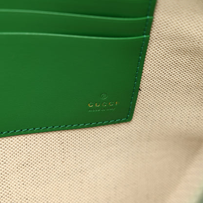 Gucci Calfskin GG Tennis Embossed Wristlet Pouch New Shamarock 6 of 7