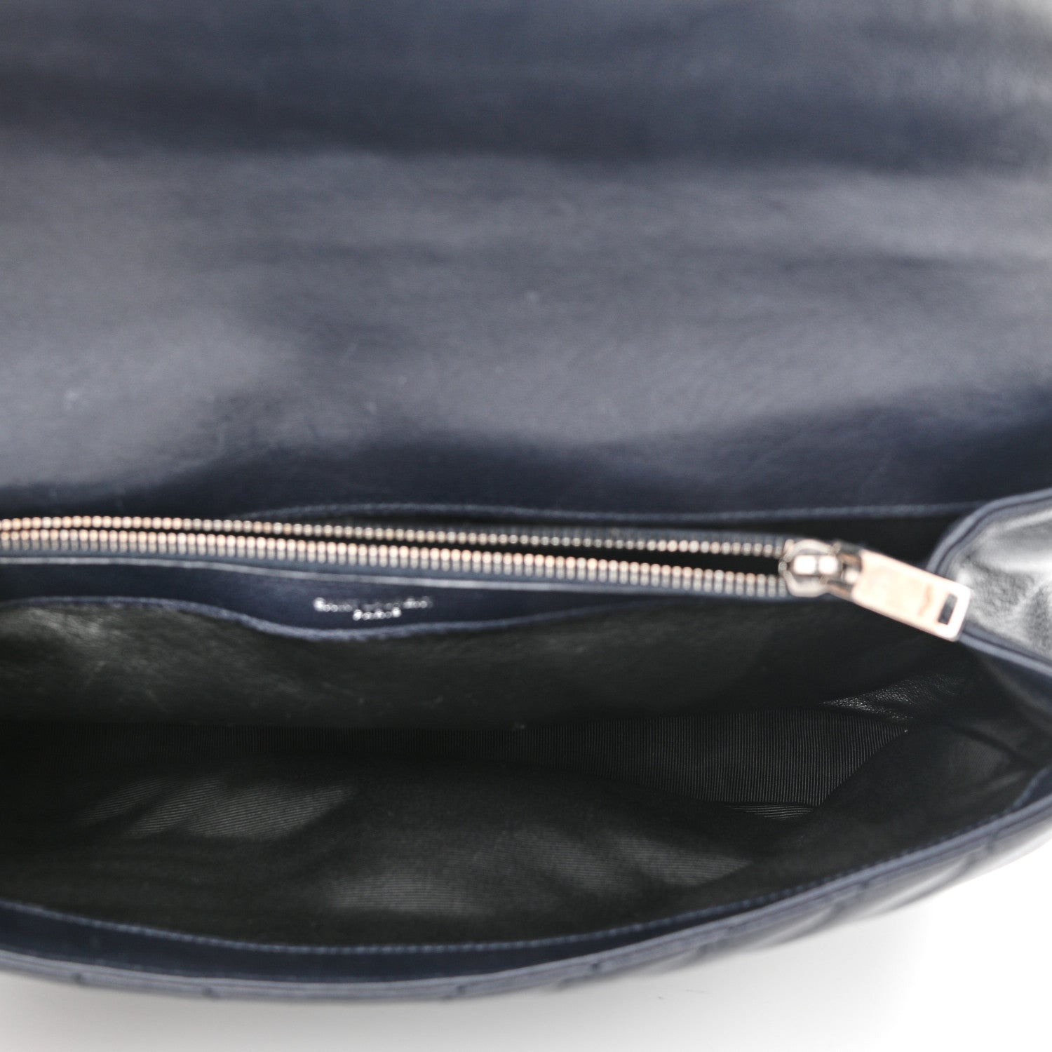 Saint Laurent Sheepskin Matelasse Chevron Monogram Large College Satchel Navy Blue 5 of 13