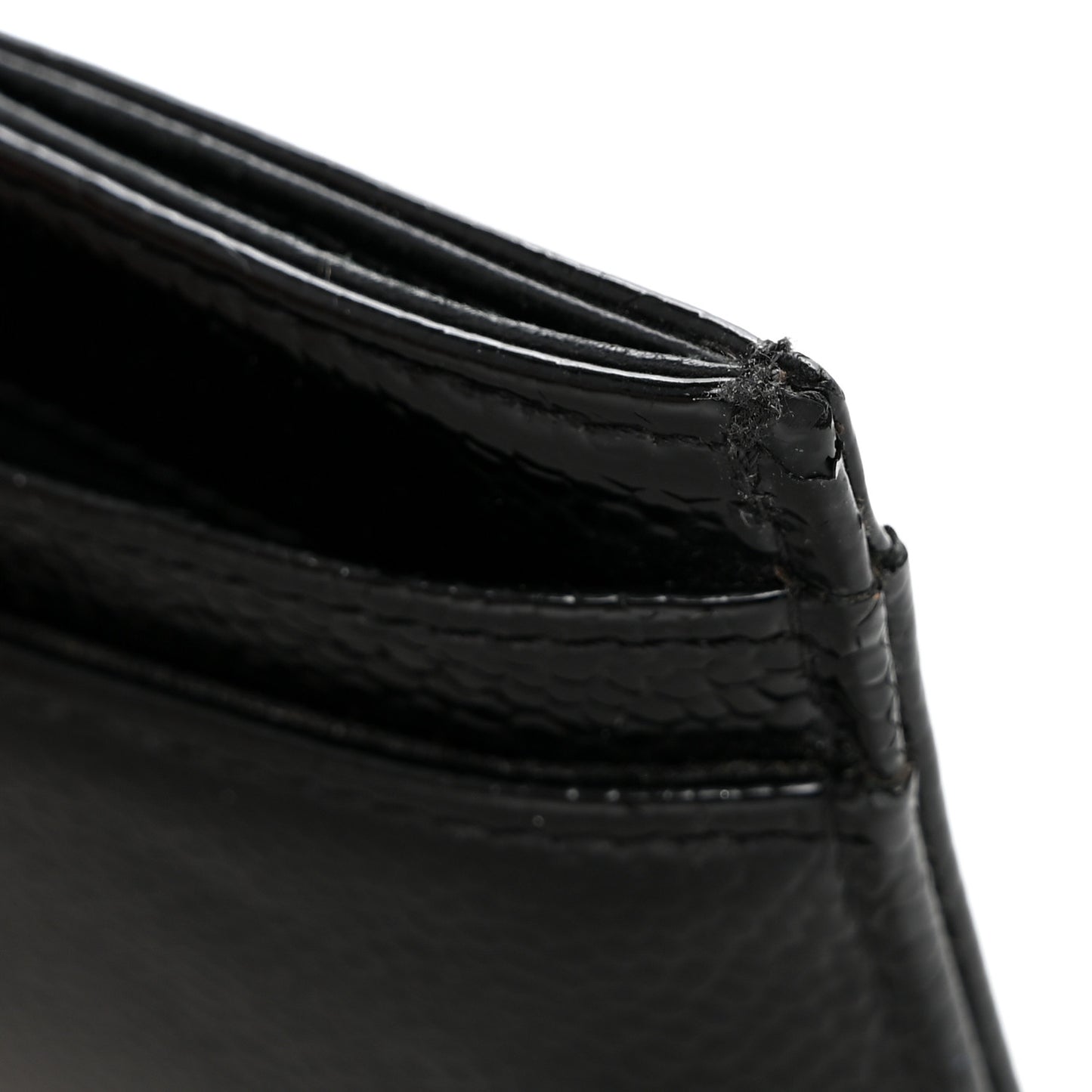 Patent Caviar CC Card Holder Black