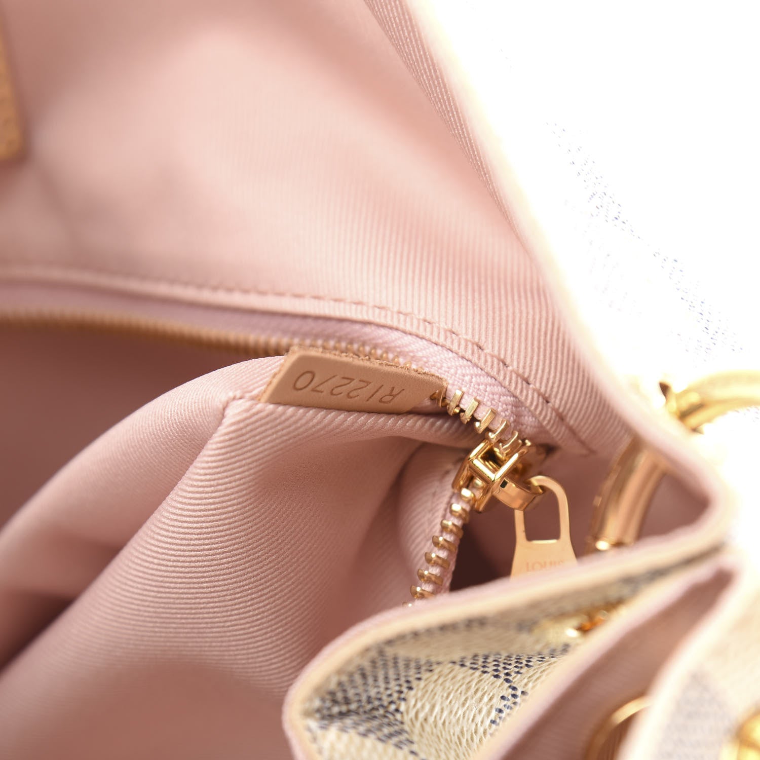 Louis Vuitton Damier Azur Graceful MM Rose Ballerine 7 of 12