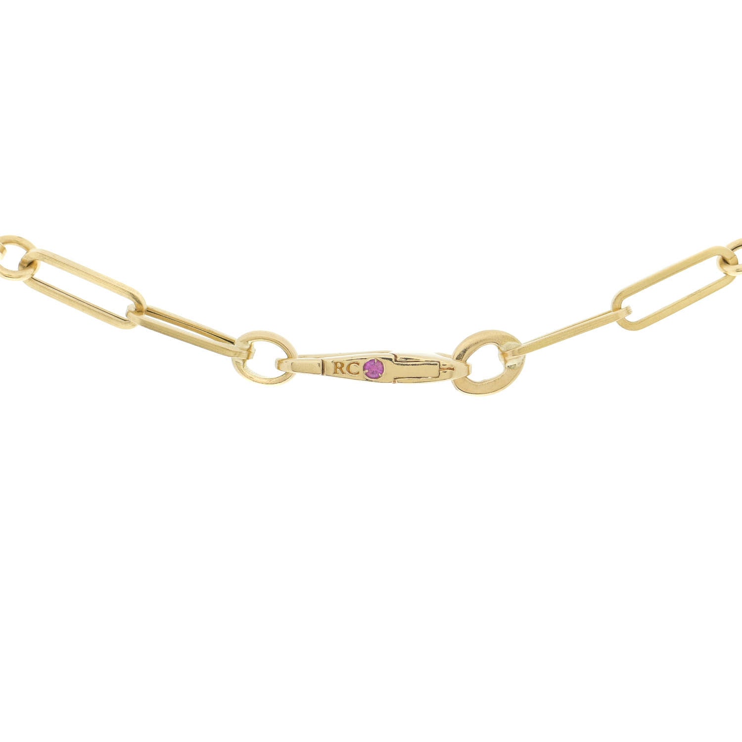 Roberto Coin 18K Yellow Gold Paper Clip Link Necklace 22" 4 of 4