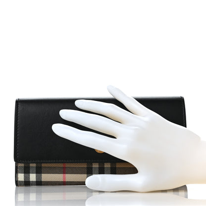 Burberry Vintage Check Calfskin Halton Wallet Black 2 of 9