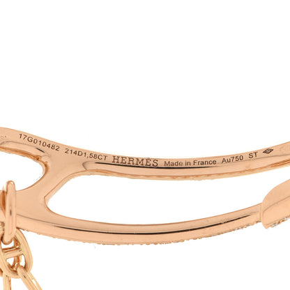 Hermes 18K Yellow Gold Diamond Pave MM Chaine D'Ancre Punk Bracelet ST 4 of 6