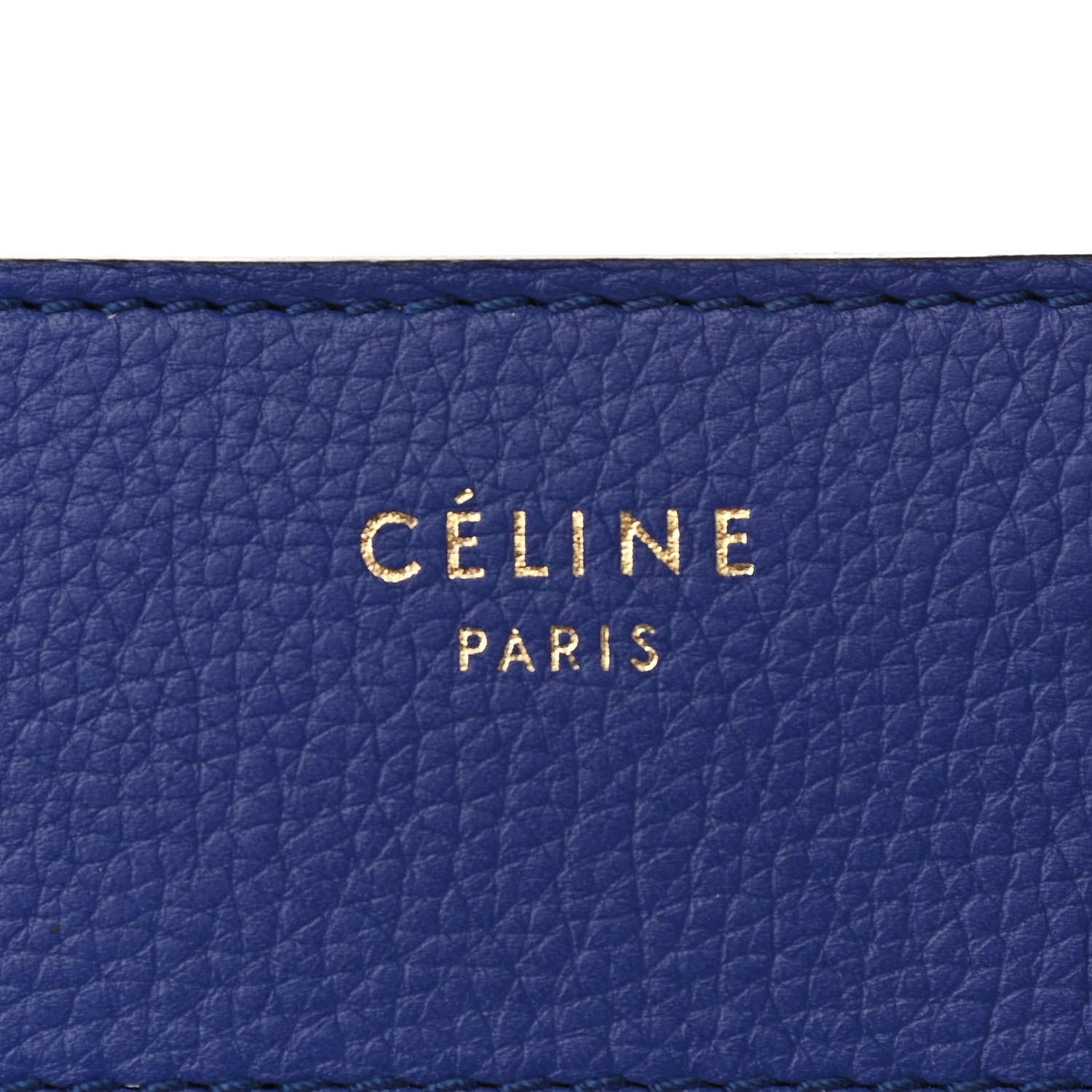 Celine Drummed Calfskin Mini Luggage Indigo 7 of 11