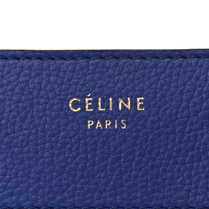 Celine Drummed Calfskin Mini Luggage Indigo 7 of 11