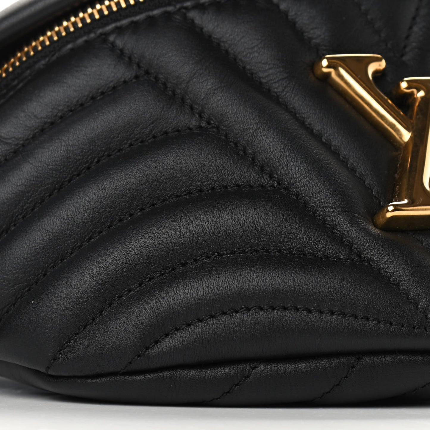Calfskin Quilted New Wave Bumbag Black