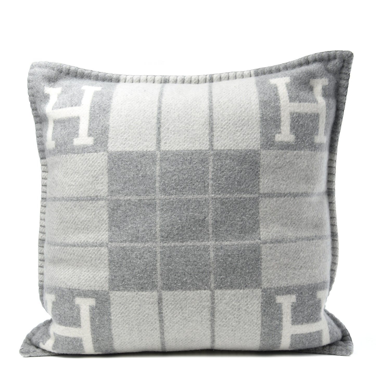 Wool Cashmere Avalon III Pillow PM Ecru Gris Clair