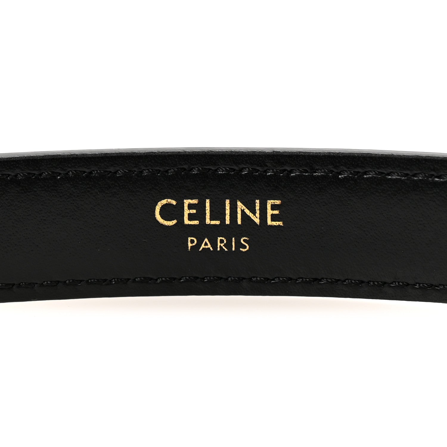 Celine Box Calfskin Medium 25mm Triomphe 80 32 Belt Black 1767189
