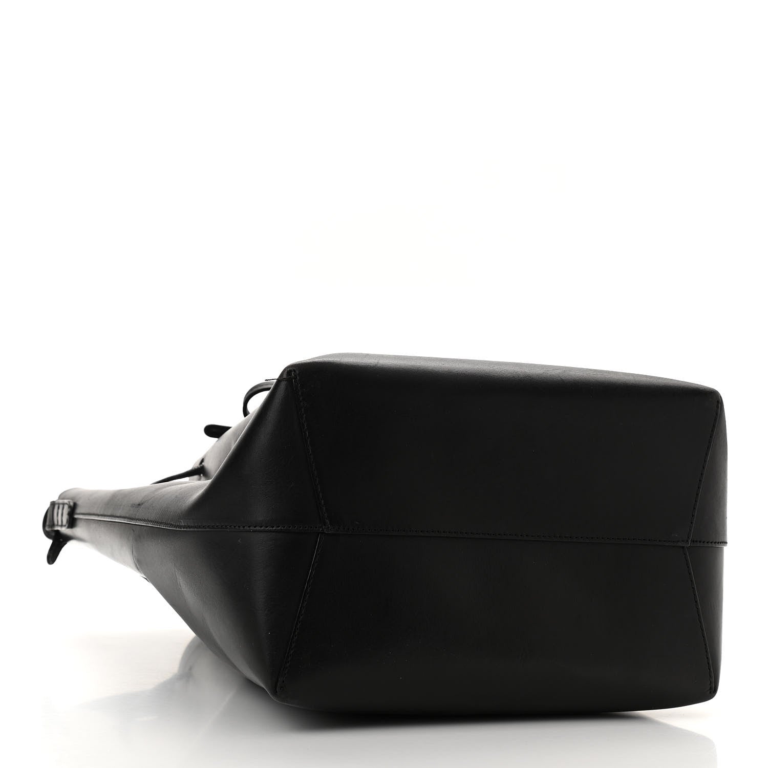 Mansur Gavriel Vegetable Tanned Calfskin Bucket Bag Black Flamma 4 of 13