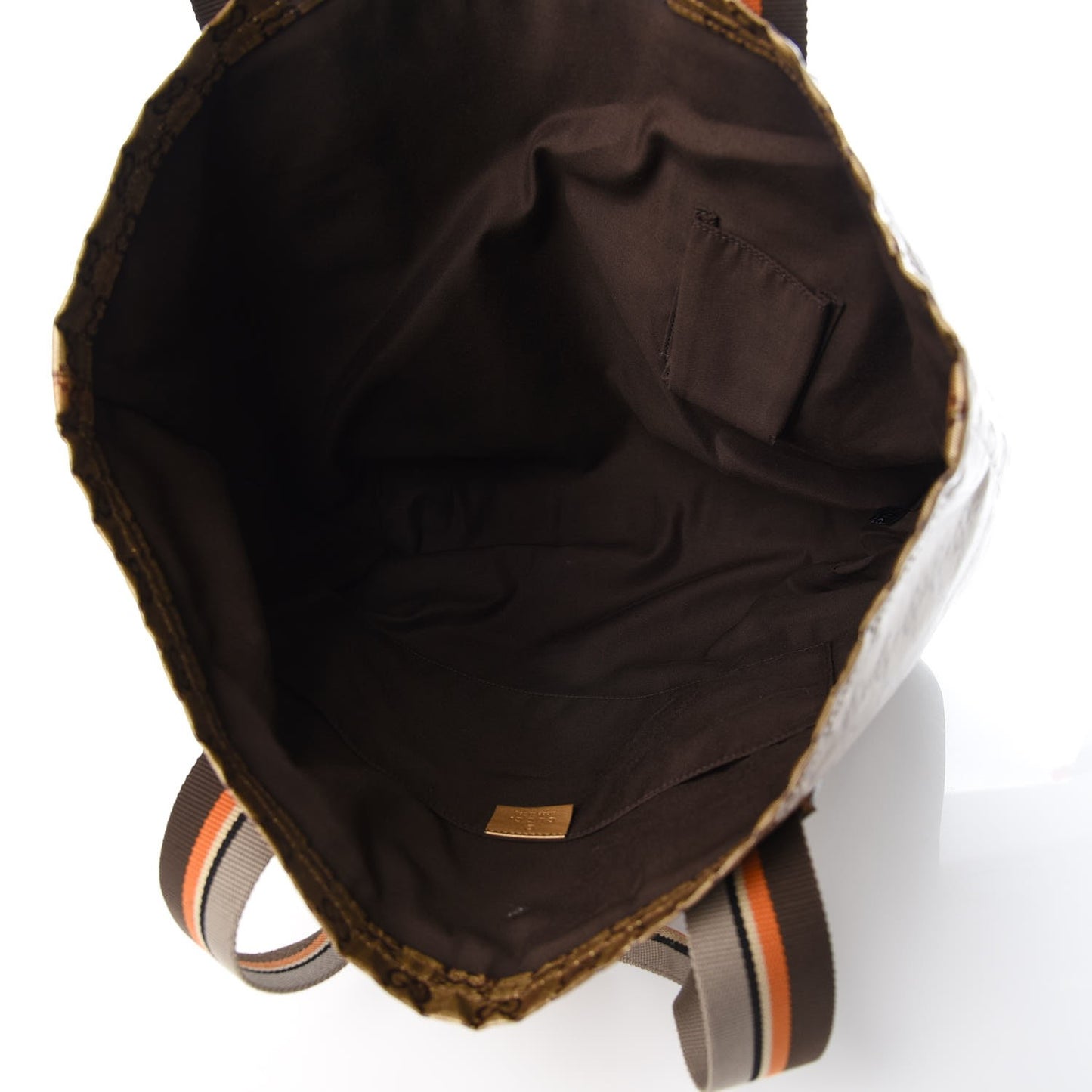 Crystal Monogram Medium Web Handle Vertical Tote Bronze