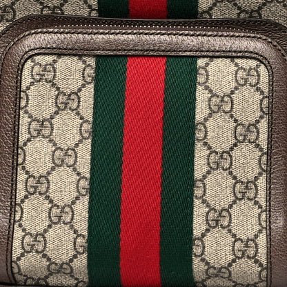 Gucci GG Supreme Monogram Calfskin Web Small Ophidia Day Backpack Beige Ebony New Acero 9 of 11