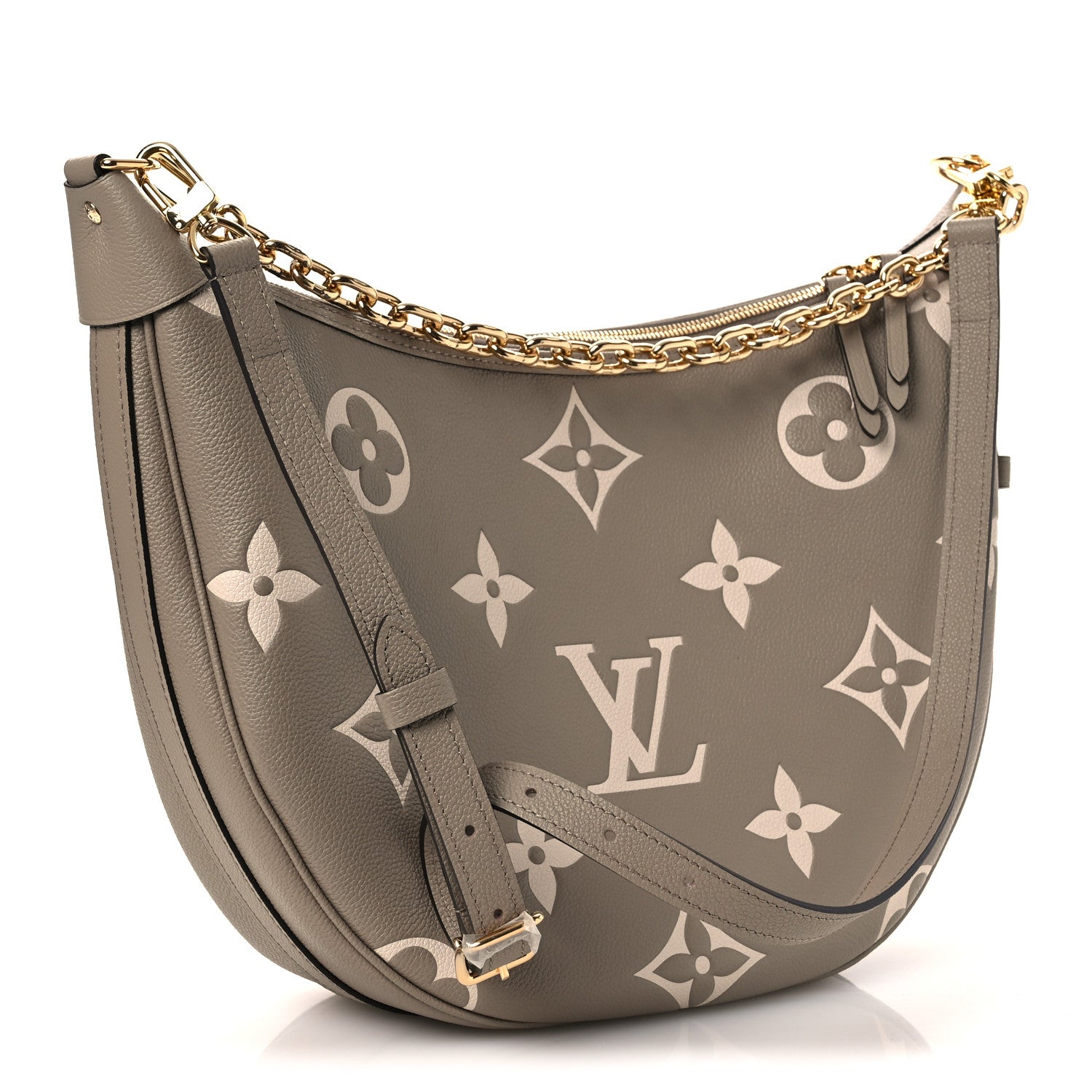 Louis Vuitton Empreinte Monogram Giant Loop Hobo Dove Gray Cream 4 of 13