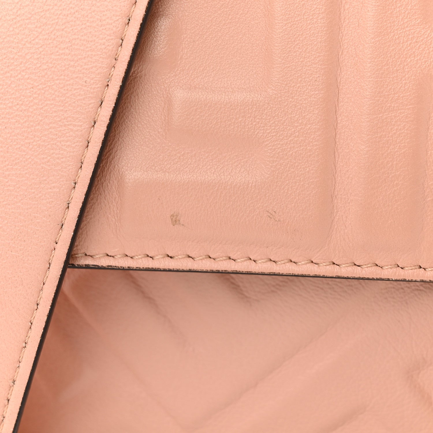 Fendi Nappa FF 1974 Embossed Baguette Rosa Bourbon 12 of 13