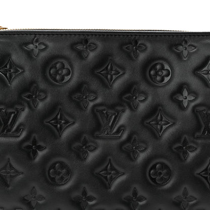 Louis Vuitton Lambskin Embossed Monogram Coussin PM Black 7 of 9