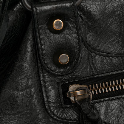 Balenciaga Agneau Classic Hardware Large Sunday Tote Black 13 of 14