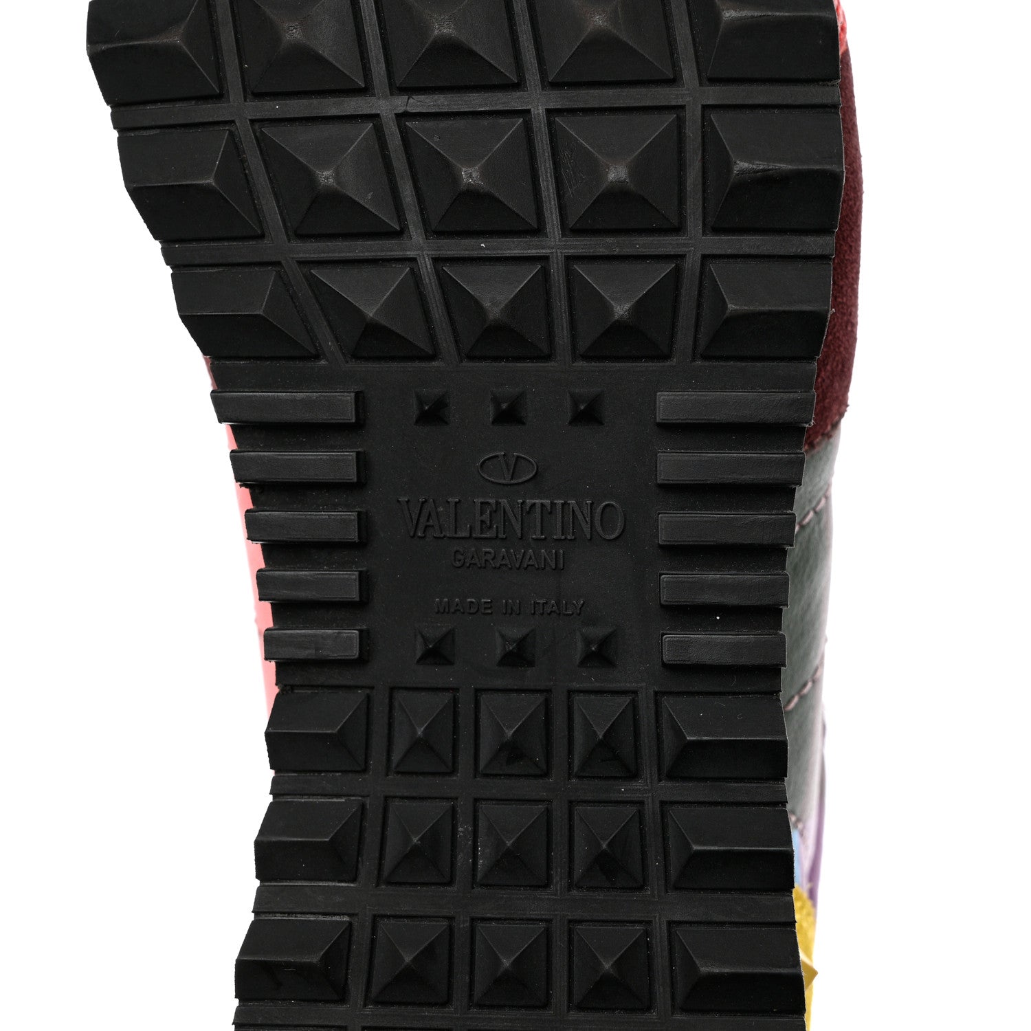 Valentino Garavani Calfskin Rockstud 1973 Womens Rockrunner Sneakers 35 Multicolor 8 of 12