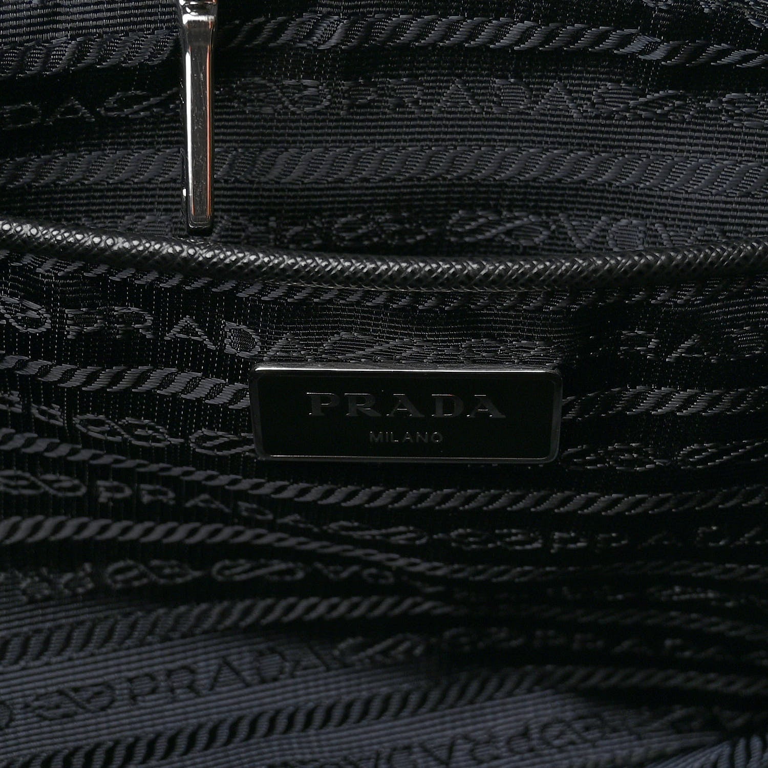 Prada Nylon Tessuto Impuntu Quilted Shoulder Bag Black 6 of 10