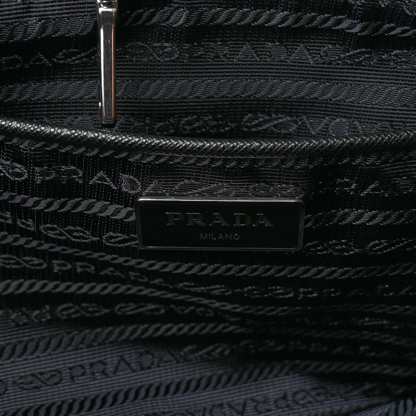 Nylon Tessuto Impuntu Quilted Shoulder Bag Black