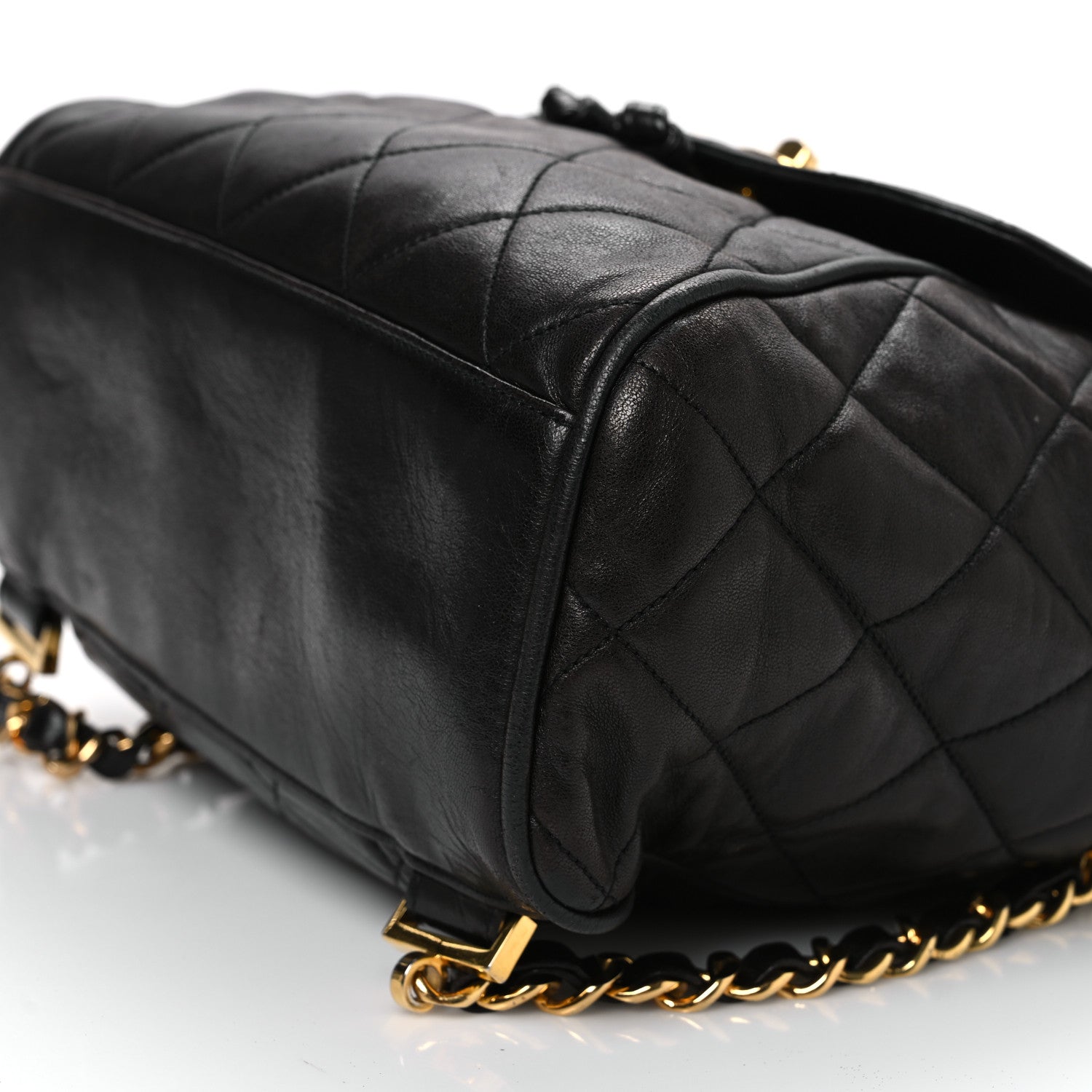 Chanel Lambskin Quilted Backpack Black 10 of 12
