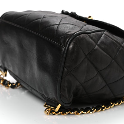 Chanel Lambskin Quilted Backpack Black 10 of 12