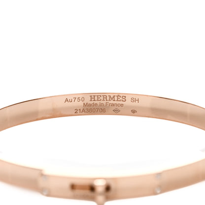 Hermes 18K Rose Gold Diamond PM Kelly Bracelet SH 3 of 3