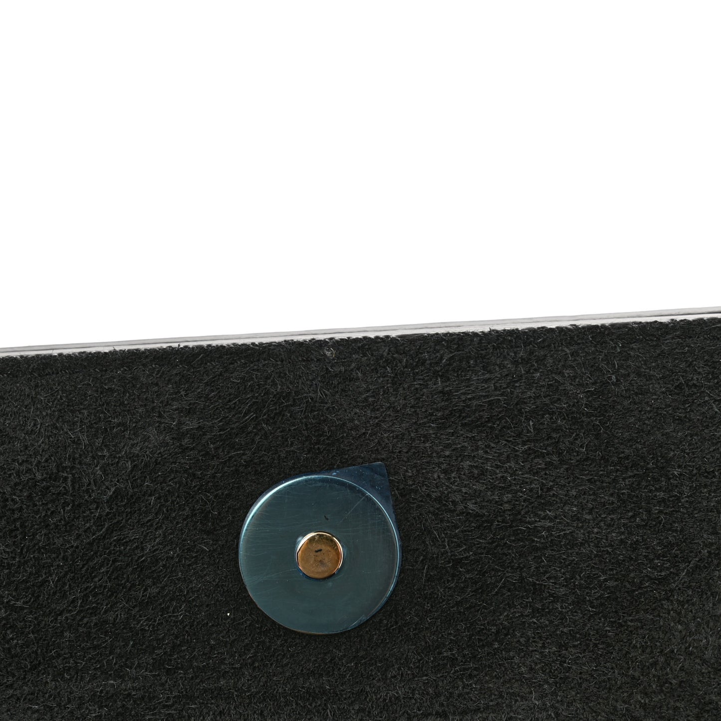 Pebbled Calfskin Rockstud Side Slip Crossbody Black