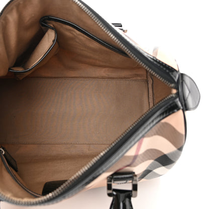Burberry Supernova Check Patent Small Chester Bowling Bag Black 5 of 14